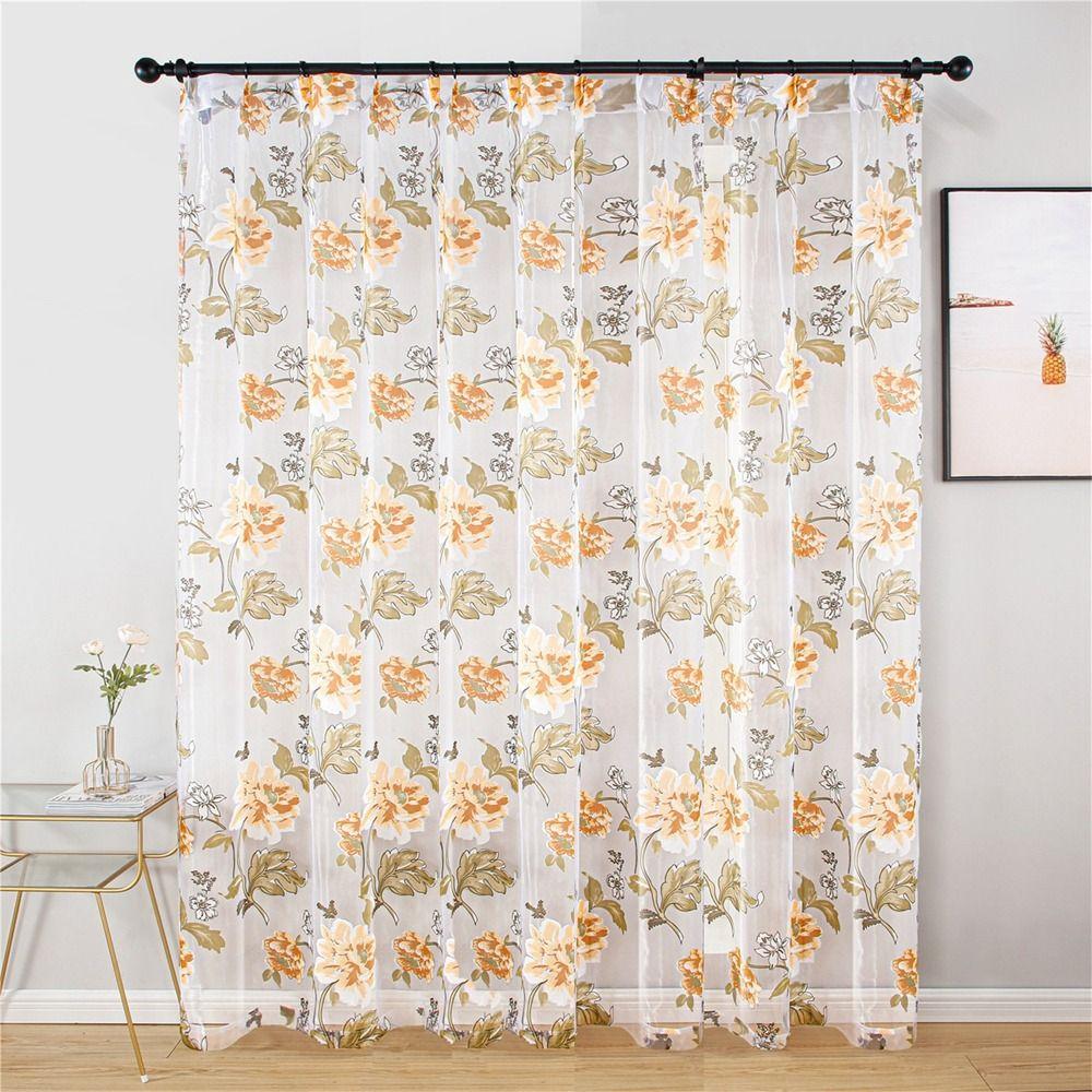 Decoration Semi-shading For Living Room Bedroom Kitchen Tulle Curtains Window Drapes Sheer Curtain