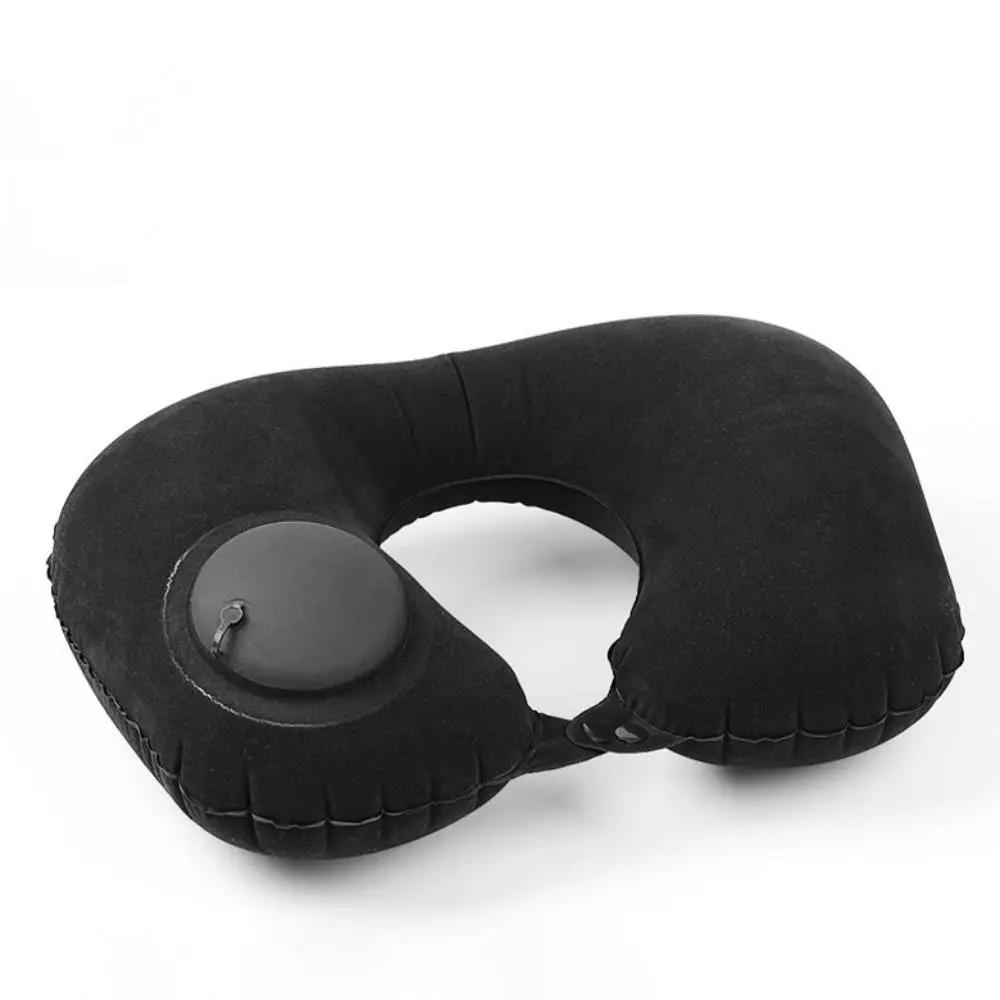 U-Shape Inflatable Neck Pillow Super Light Automatic Inflatable Cervical Pillow Head Rest Press To Inflate Neck Support Cushion