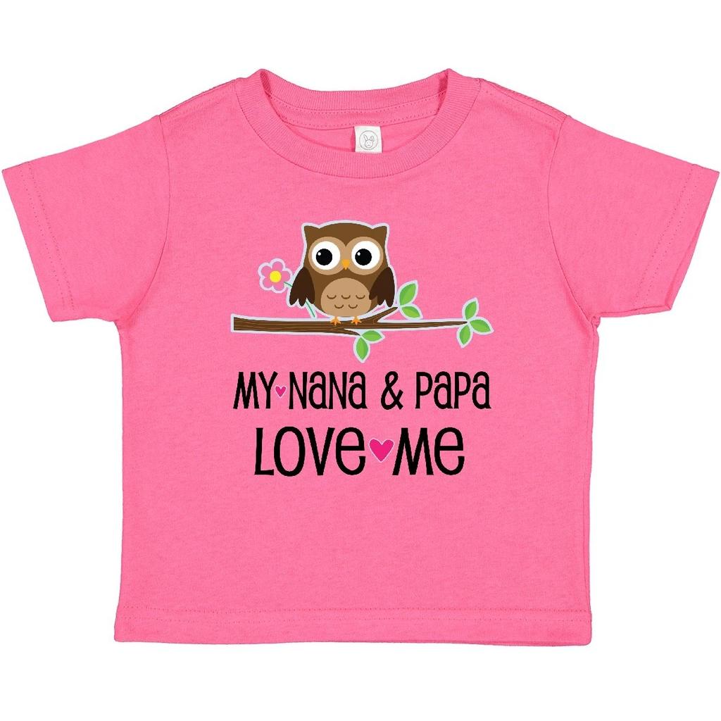 Inktastic Nana And Papa Love Me Baby Girl Baby T-Shirt Girls Clothes New Shower