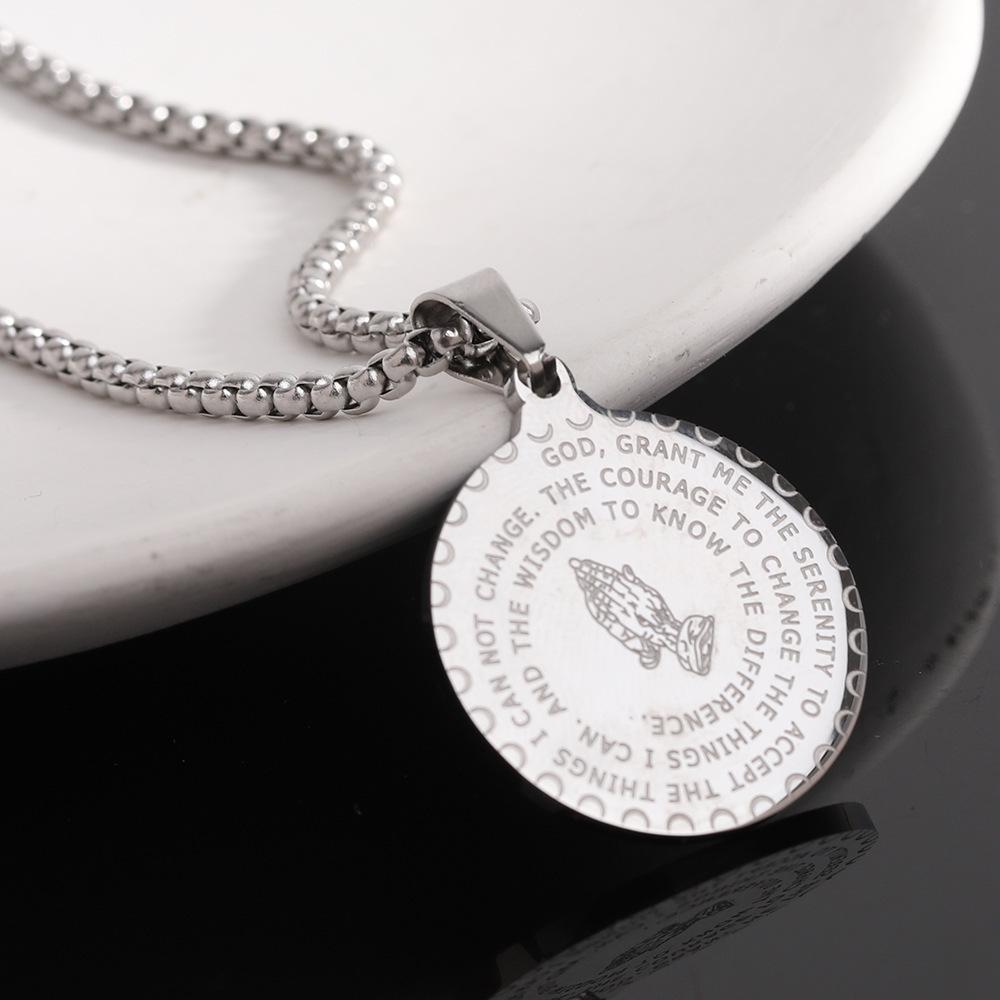 European Retro Hip Hop Titanium Pendant Necklace