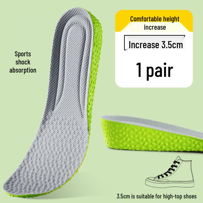 Universal Invisible Height-Boosting Insoles: Odor-Resistant, Breathable, Non-Collapsing, Super Soft for Men & Women, Ideal for Sports & Training