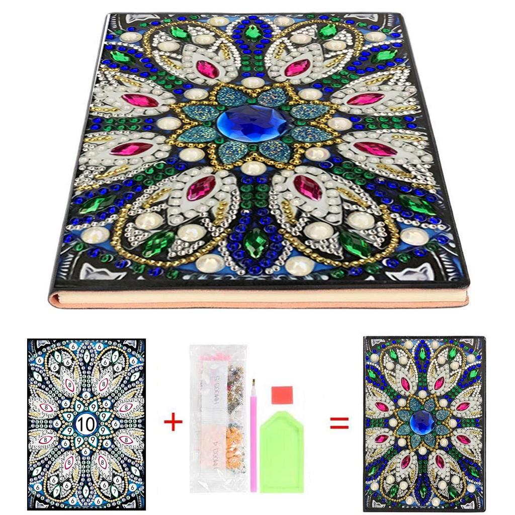 Handmade DIY Xian Porcelain Diamond Painting Notebook: Creative Educational Toy & Gift for Elementary Students, Teachers, and Kids with Stickers