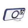 For iPhone 16 Pro Magnetic Case Stress Relief Kickstand TPU + PC Transparent Protective Phone Cover