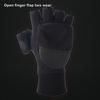 1 Pair Woman Man Unisex Cold Winter Glove Portable Half-finger Mitts Windproof Fingerless Skiing Gloves Sporting Camping