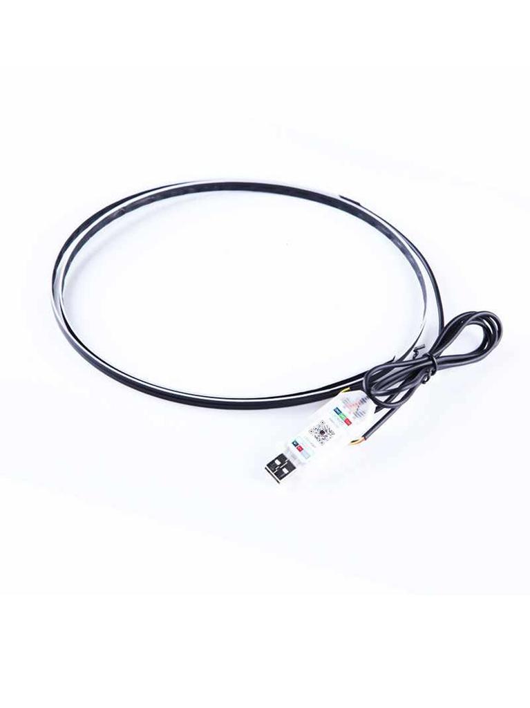 USB LED Car Ambient Lights App Remote Control Neon Light RGB Car Interior Decoration Acrylic Strips Atmosphere Lamp 64 Colors