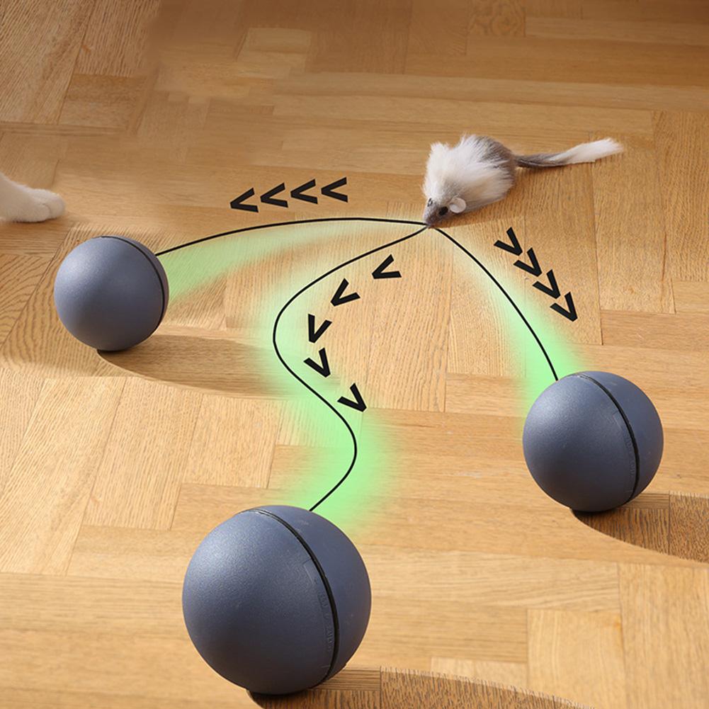 Cat Interactive Ball Toys Automatic Rolling Ball Fast Rolling Ball Anti-Depression Pet Toy for Indoor Cats