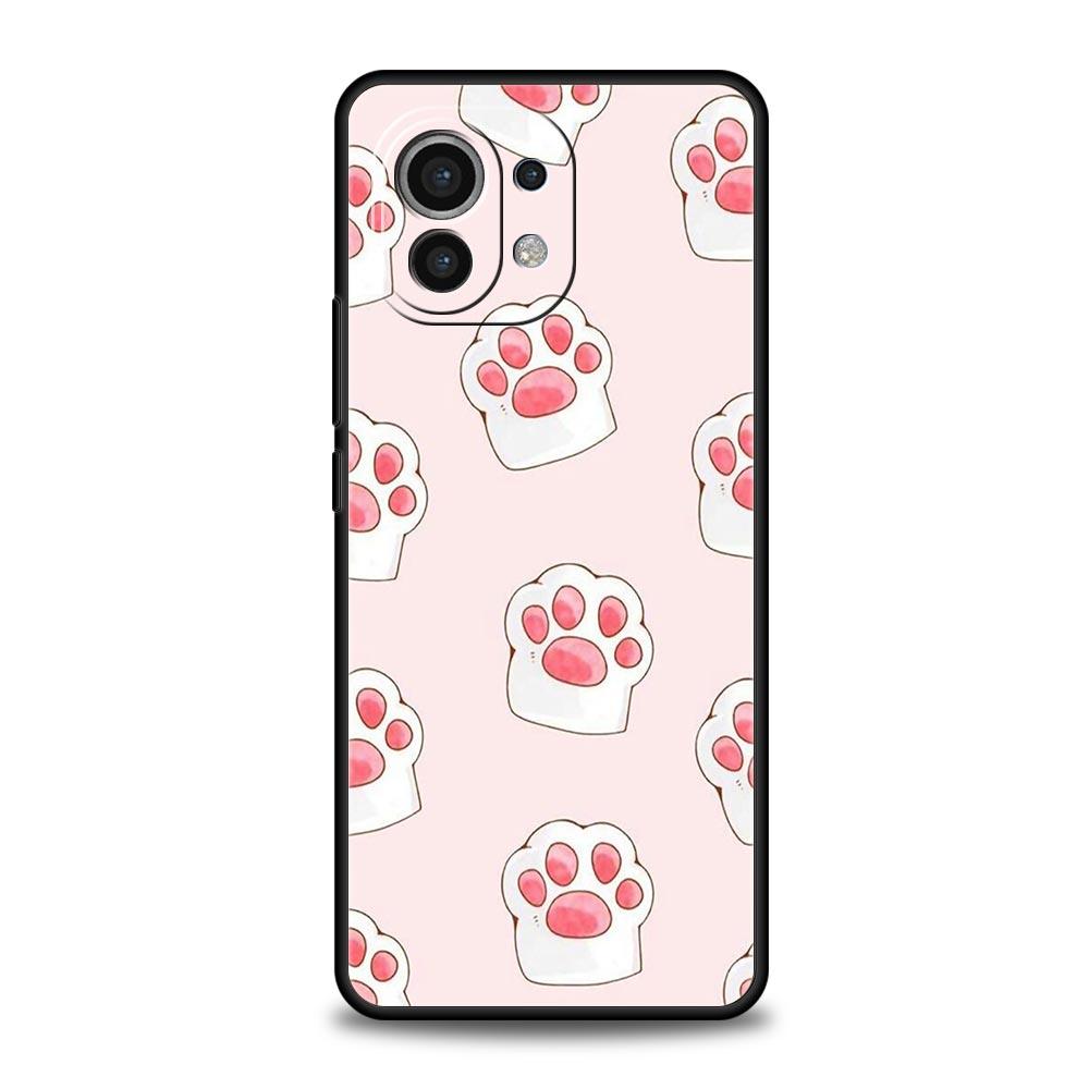 Cute Cat Dog Paw Love Phone Case For Xiaomi 14 13T 12T Pro 12 13 11 Ultra Mi Note 10 Lite 10T 5G 11X Pro 11T 11i 9T Soft Cover