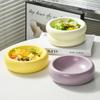 Creative Donut Plate Breakfast Oat Dessert Plate Restaurant Cuisine Decoration Cooking Dish Home Solid Color Ceramic Tableware