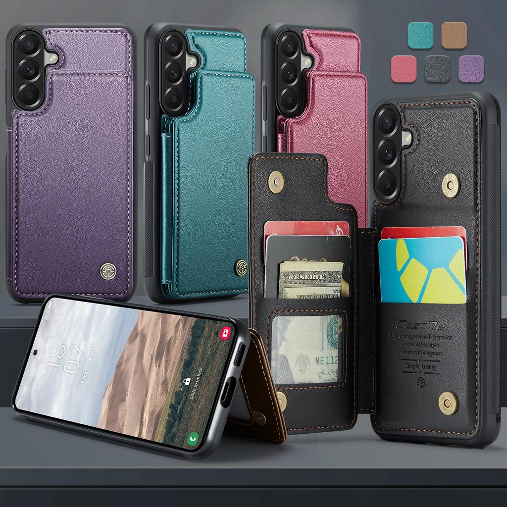 Caseme PU Leather RFID Wallet Case For Samsung Galaxy A57 A56 A37 A36 A17 A16 Card Holder Kickstand Shockproof Phone Cover