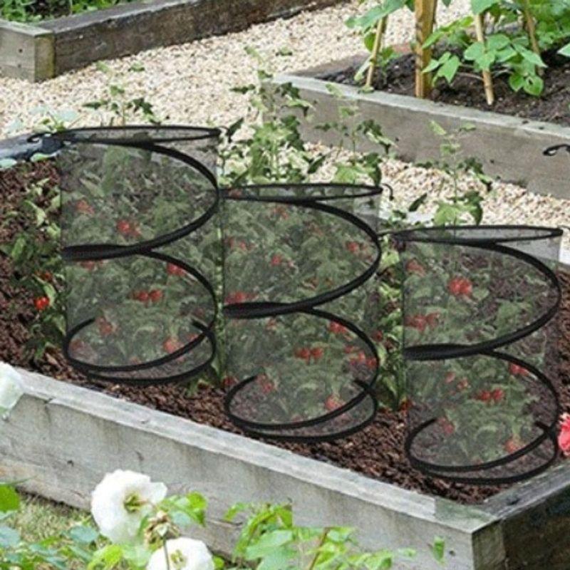 Faltbare Pflanzennetzabdeckung Wetterfest Robust Insektenschutz mit 16 Erdnägeln Pflanzenschutz Garten Gemüsegarten