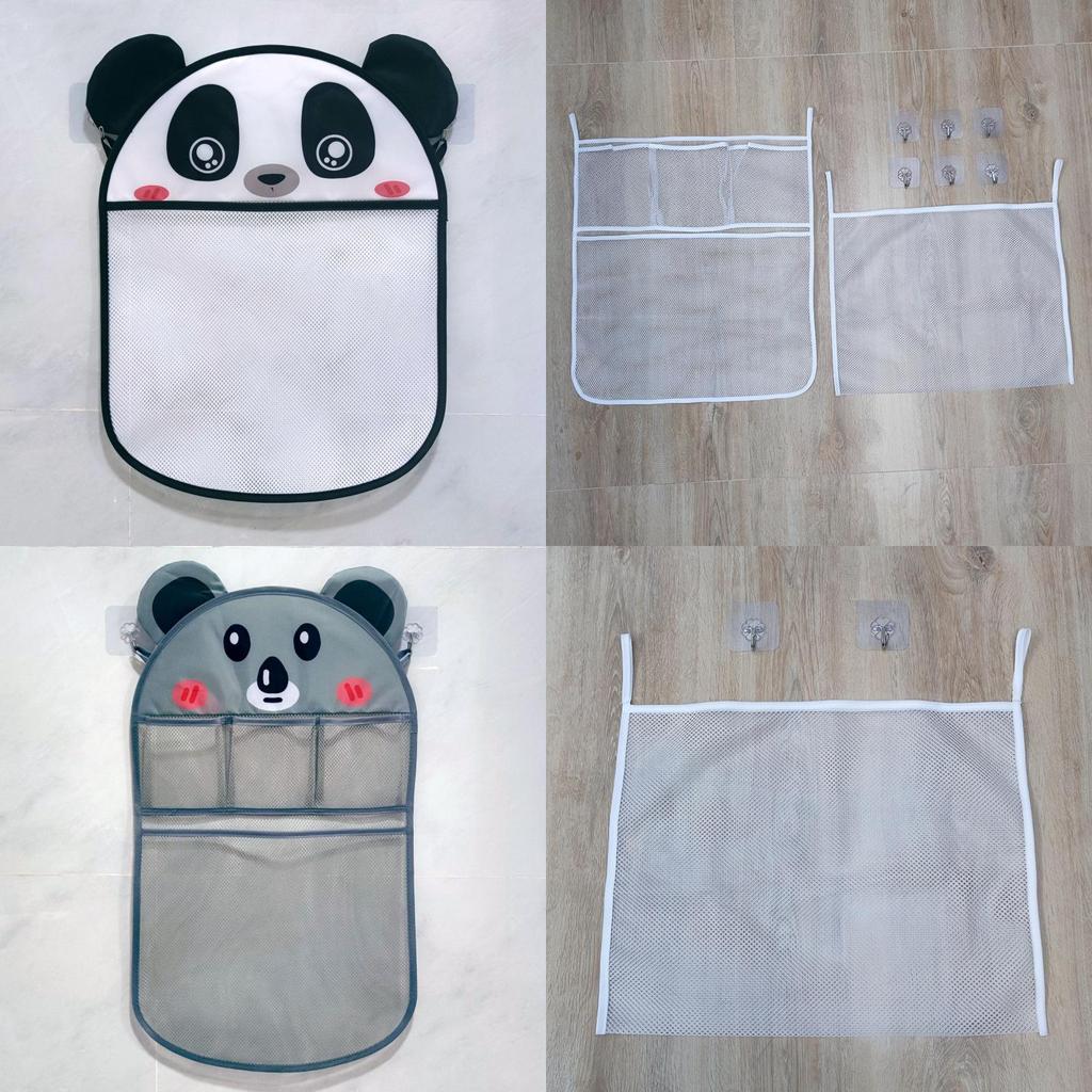 Childrens Bathroom Mesh Storage Bag Waterproof Hanging Toy Organizer For Bathtub Use