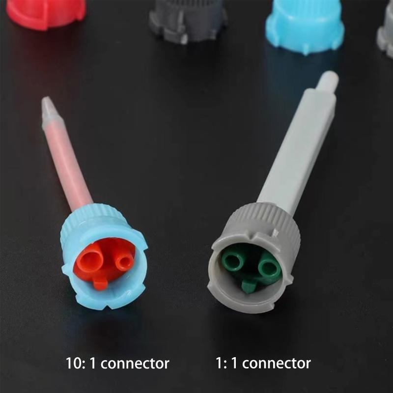 10Pcs Epoxy Adhesive Mixing Nozzles,Glue Static Mixer ,Adhesive Mixing Tube (1:1 Ratio)For Ab Glue Gun, Liquid Mix