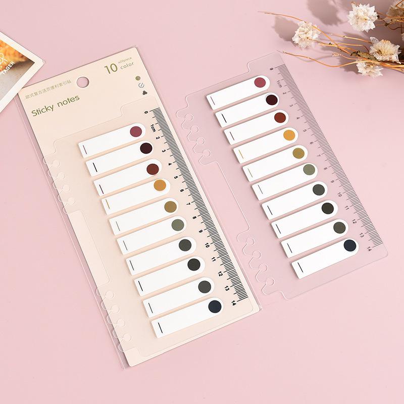 Morandi Color Sticky Note Index Tabs – Loose-leaf Classification Memo Pad Labels