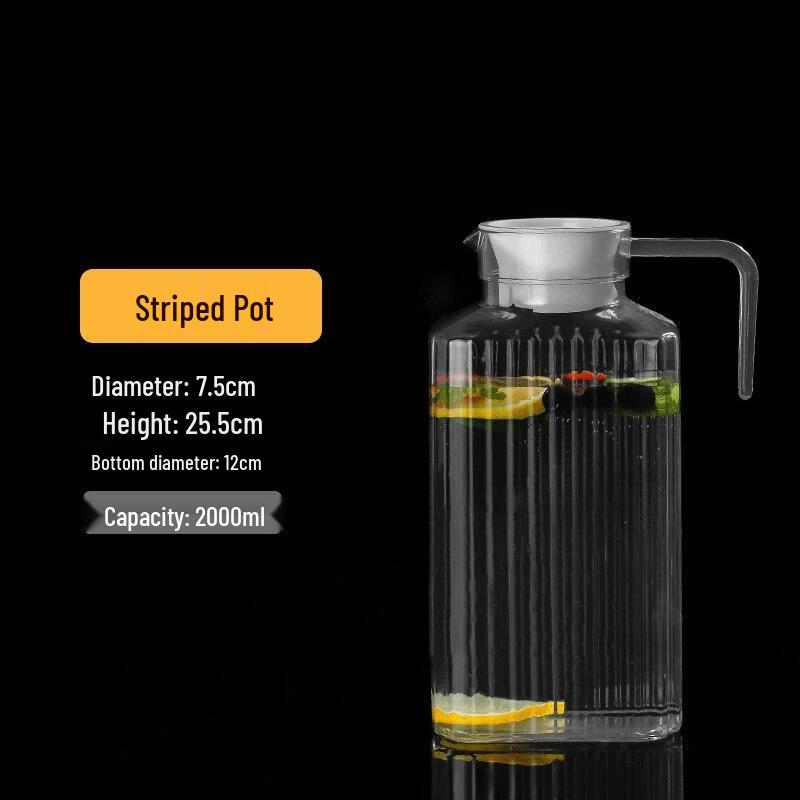 

JingJingRSPC 2.0L Acrylic Striped Cold Water Pitcher