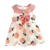 Infant Girls Cloud Cotton Printed Bow Knot Princess Dress Casual Daily Cute Party Dress for Baby Girls