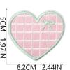 Grid Love Shape Embroidery Cloth Sticker Repair Subsidy Ironing Clothes Hole Patch Bag Shoes And Hats Cute Decorative Sticker