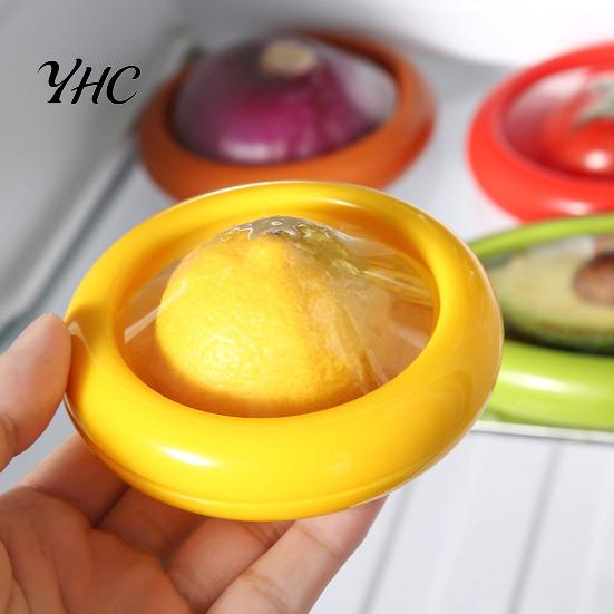 Leak-proof Fruit Container Vegetable Storage Box with Transparent Cover BPA Free Reusable Silicone Food Easy to Clean Portable Fridge Kitchen Supplies