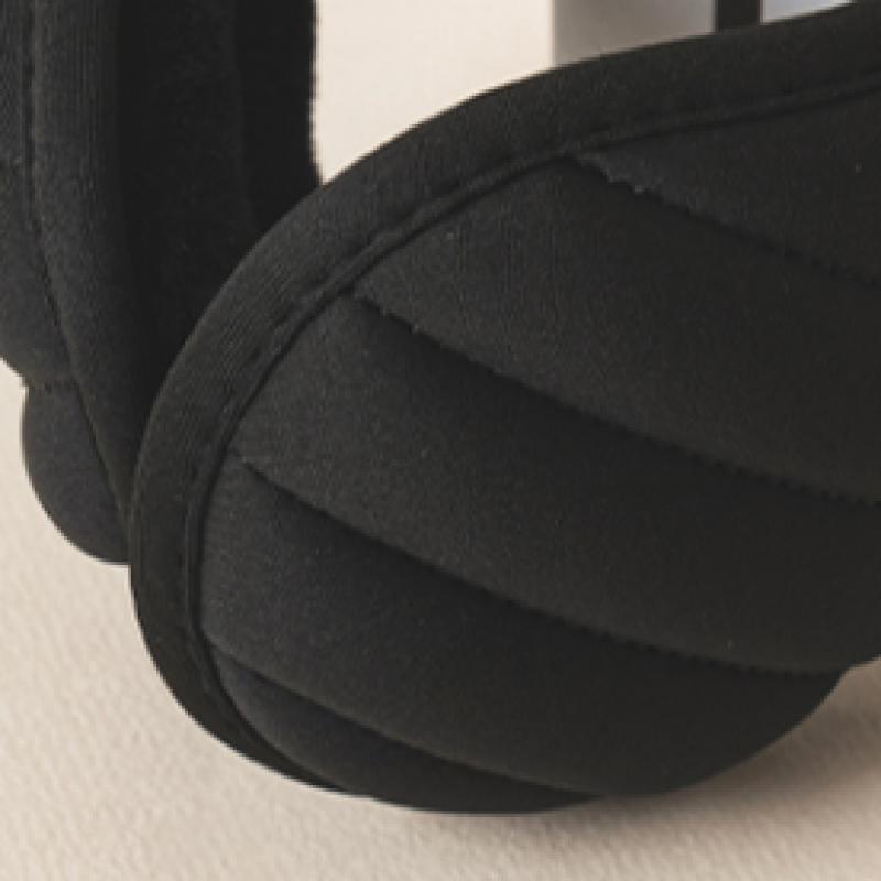 Daiso Padded Foldable Earmuffs Black
