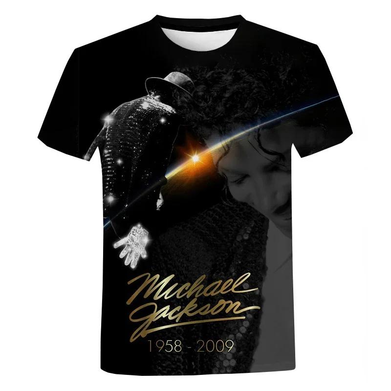 3D Print Michael Jackson T-shirt Boys/Girls Fashion Casual Streetwear T Shirts Men Oversized Clothes