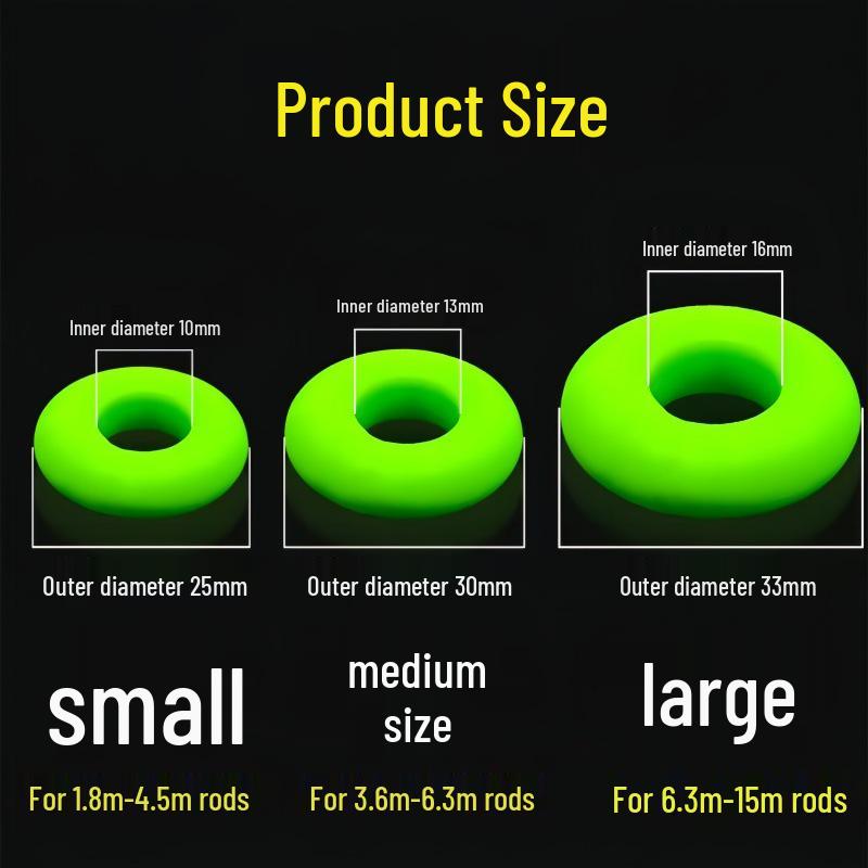 Luminous Anti-slip Elastic Rod Sleeve O-Ring Fishing Tackle Accessory