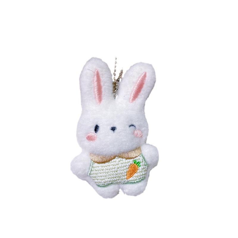 Entzückende Kaninchen-Plüschpuppe: Weich, Niedlich, Ganzkörper-Hasenmädchen Herz-Tasche Brosche Accessoire.