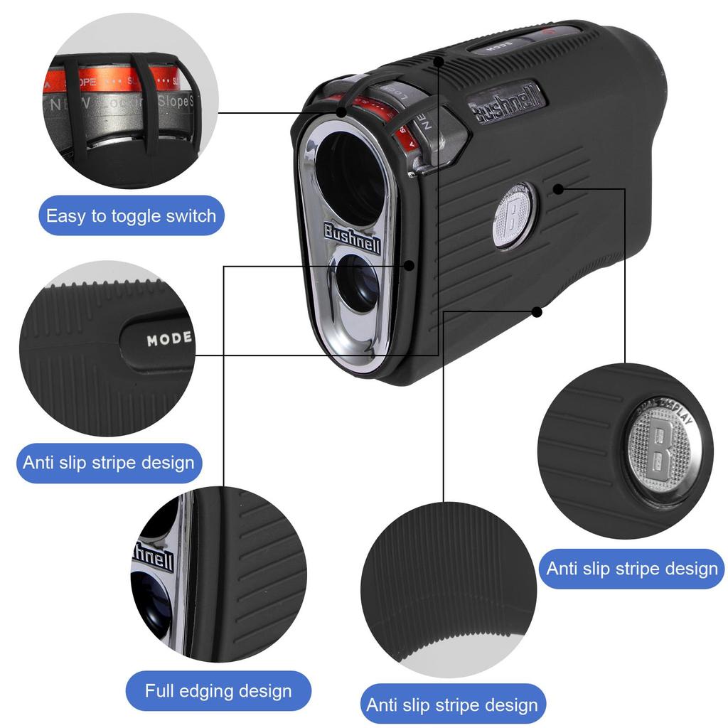 JAWEGOLF Silikonhülle Kompatibel mit Bushnell Pro X3 Golf-Entfernungsmesser (Schwarz)