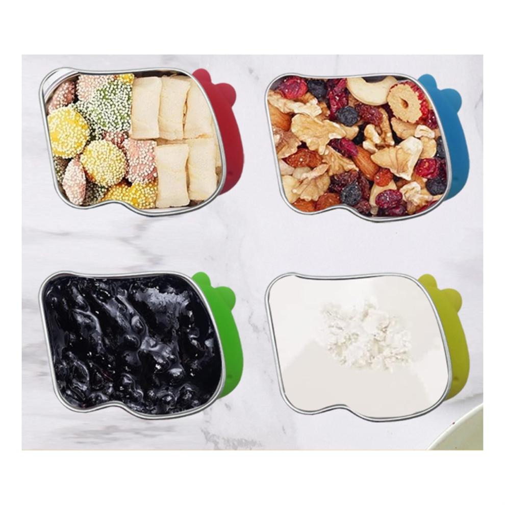 304 Stainless Steel Dinosaur Snack Box with Lid Dip Container