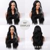 Womens Full Wig With Middle Part Highlighted Long Curly Hair Heat-Resistant Synthetic Fiber Natural Style Stylish Daily