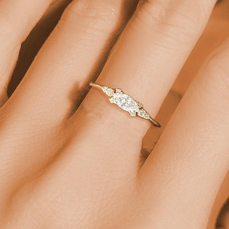 

Tiny Small Ring Set For Women Gold Color Cubic Zirconia Midi Finger Rings Wedding Anniversary Jewelry Accessories Gifts KAR229 10
