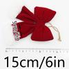 (1 Piece/bag) 15cm Christmas Plush Ribbon Bow Christmas Tree Decoration Clothing Tie Hair Accessories Pendant DIY