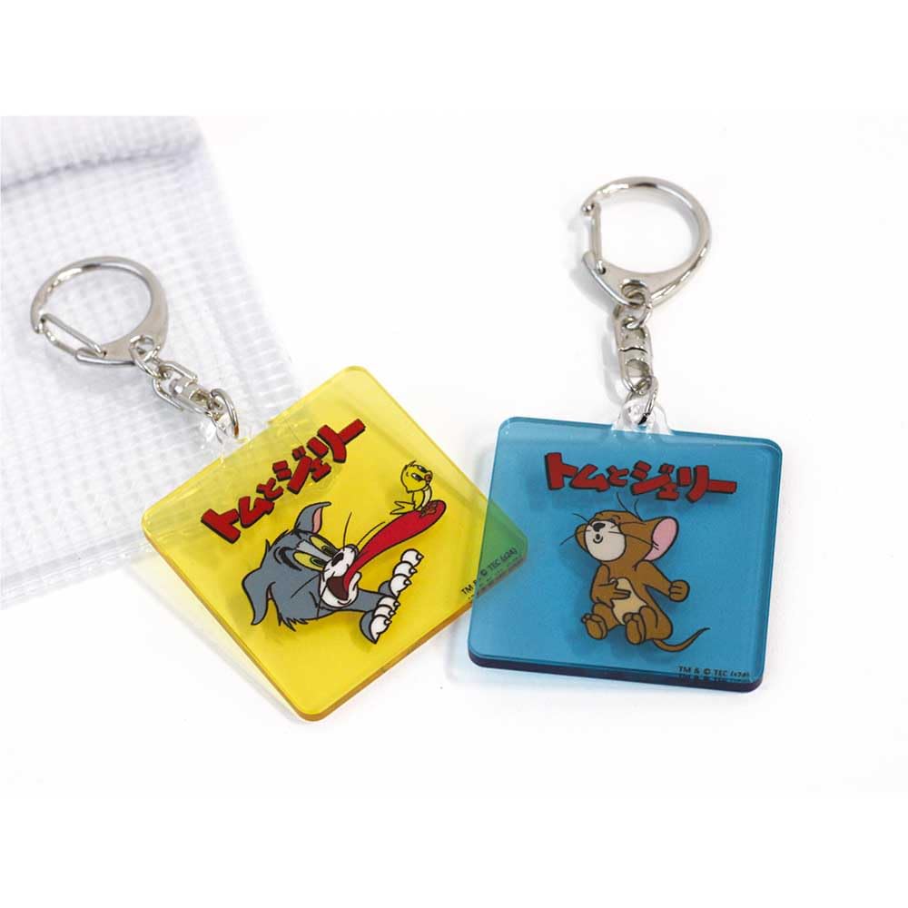 T's Factory Tom and Jerry Tyke Color Acrylic Keychain Funny Retro H5.1×W4.5×D0.3cm TJ-5546097TY