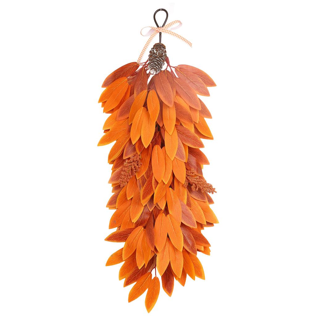 Artificial Sunflower Red Fall Leaf Garland, Home Decor Thanksgiving Wall Hanging Decoration