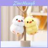 Plush Duck Keychain With Soft Short Pile Fabric For Gift And Bag Decor