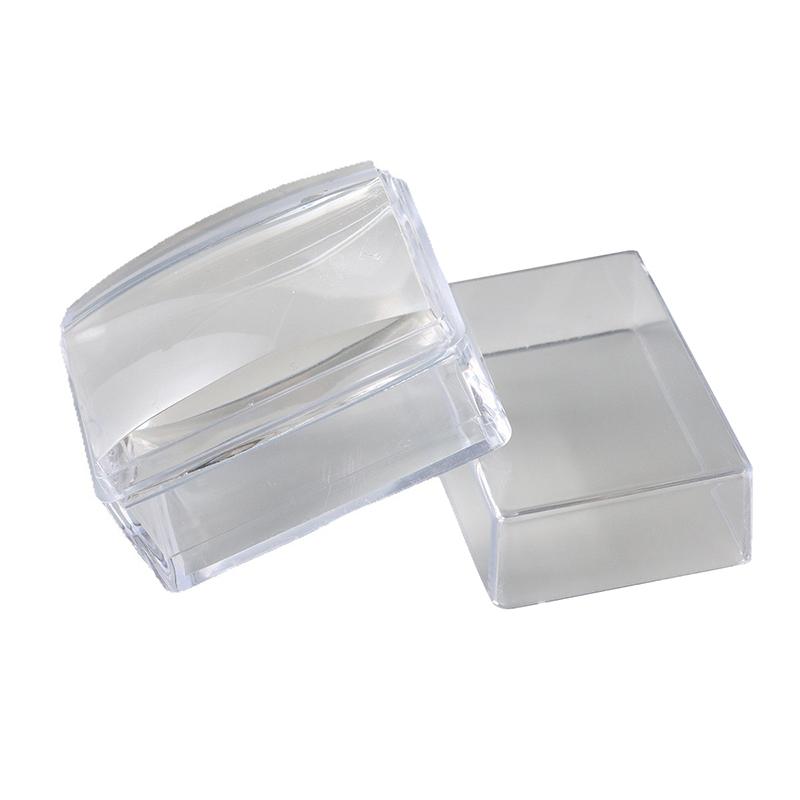 

Multi-Functional Rectangular Clear Silicone Stamp - High-Transparency Tool for French Nail Art & Stamping