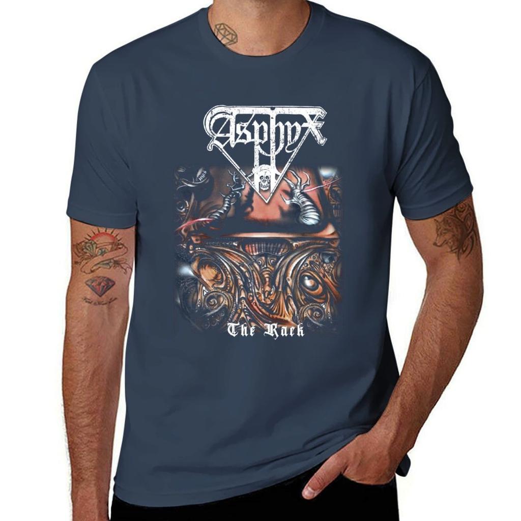 Asphyx - The Rack Classic Old School Death Metal T-Shirt korean fashion blanks customizeds black t-shirts for men
