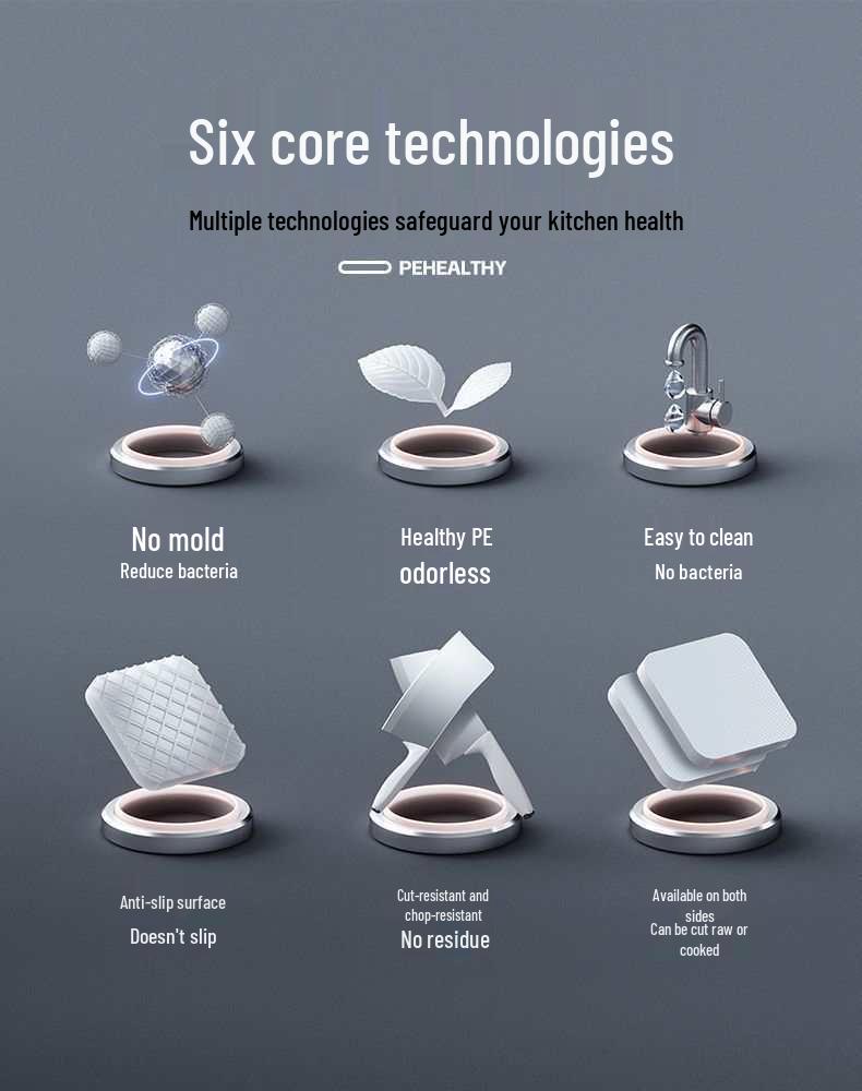 Deska do krojenia wielofunkcyjna z tworzywa PE odporna na pleśń: Kuchnia, Akademik i Deska do Krojenia/Wałkowania Owoców.