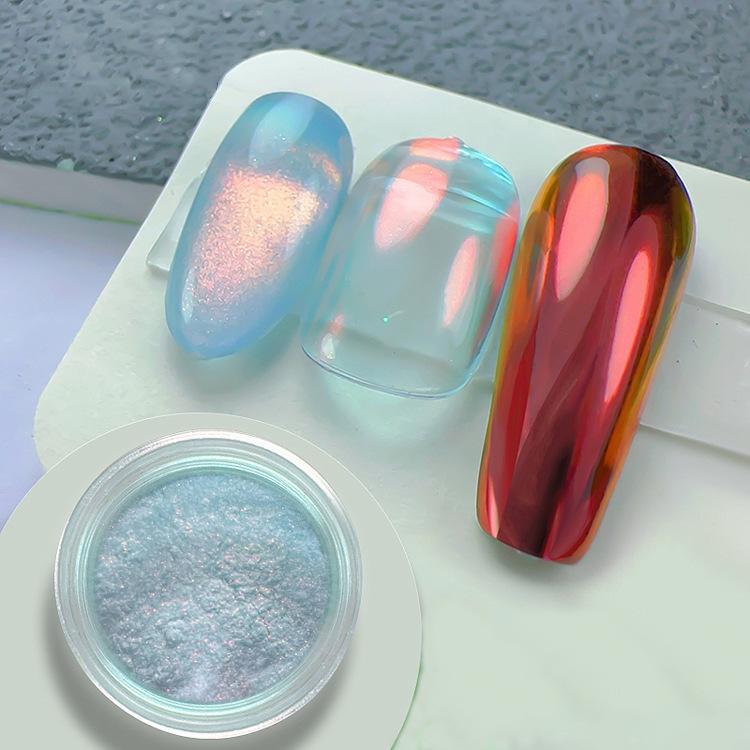 Multichrome Chamäleon Lidschatten Pulver Nagel Glitters Aurora Neon Regenbogen Pigment Chrom Pulver Schillernden Lidschatten Nagel Dekore