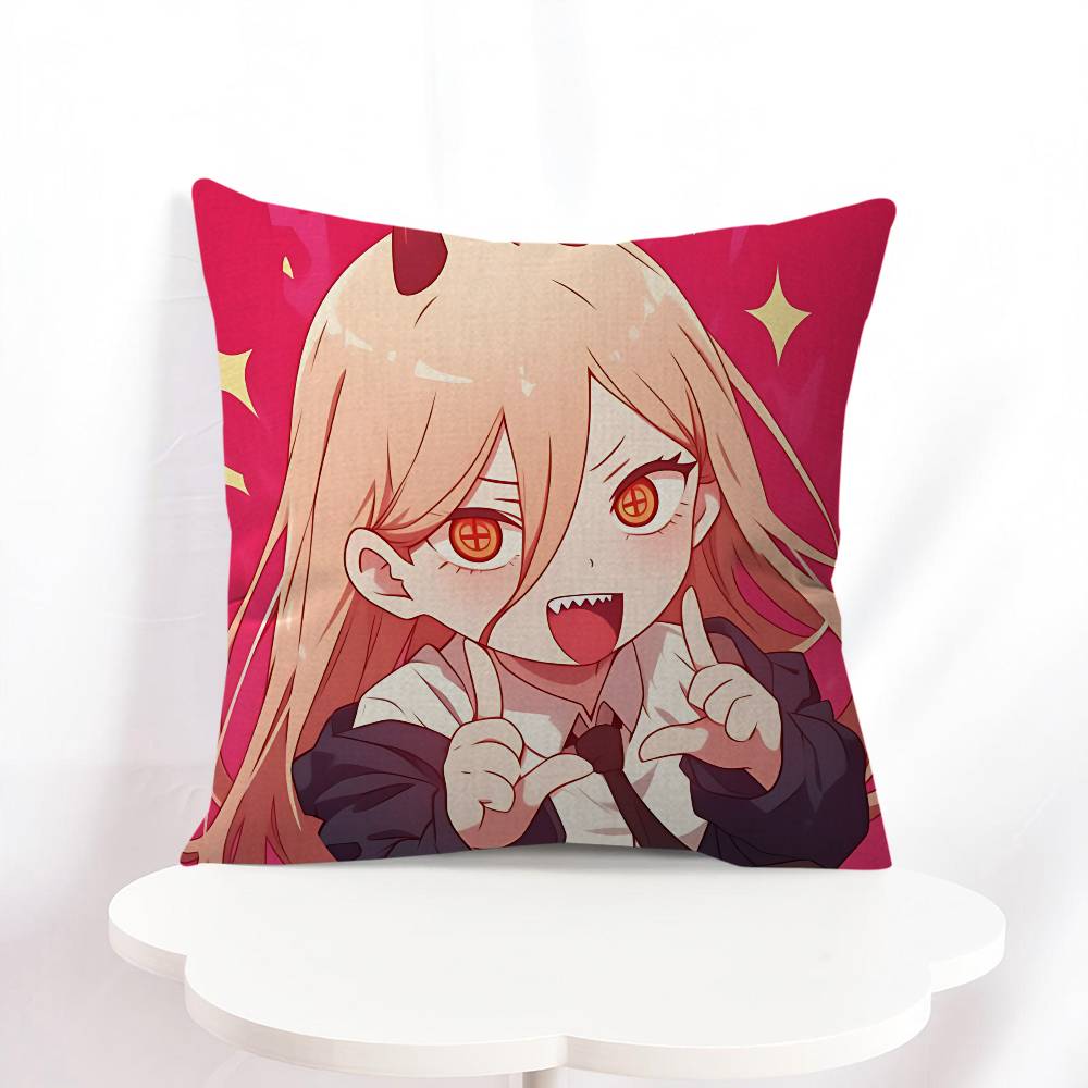 Сила C-Человек-бензопила Наволочка для подушки Декоративная наволочка с принтом Чехол для подушки для дивана 16x16Inch