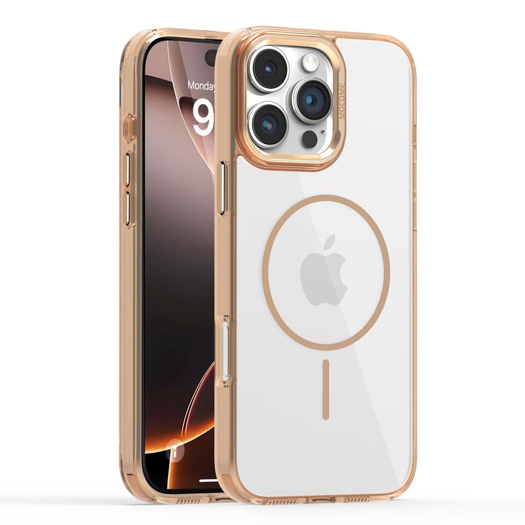 For iPhone 16 Pro Magnetic Clear Case TPU PC Protective Phone Cover