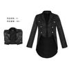 Středověký Plus Size Vintage frak Punk Gotický žakárový dvouřadový oblek pro muže Svatba Párty Kostým na jeviště