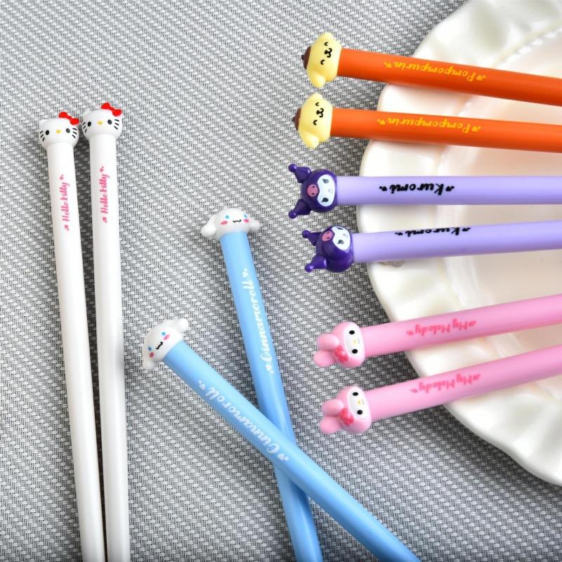 1 pár Hello Kitty My Melody Cinnamoroll Plastové hůlky Domácnost Vysoká teplota Anime Sanrio Nádobí Kreativní dárek