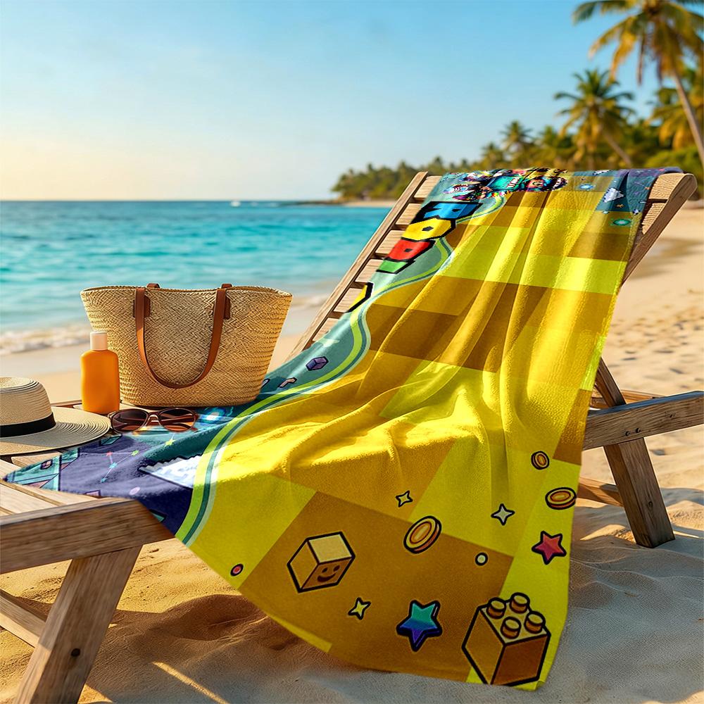 Roblox Beach Towel Super Soft Microfiber Quickdry Fabric Comfortable Lightweight Suitable for Swimming, Gym, Camping, Yoga Vacation