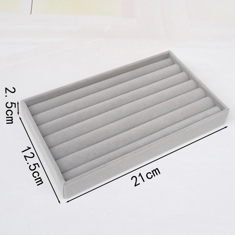 Soft Velvet Stackable Jewelry Tray Case Jewelry Display Storage Box Portable Ring Earrings Necklace Organizer Box Jewelry Holder