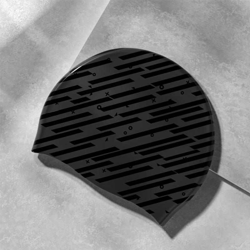 

Мужская водонепроницаемая силиконовая шапочка для плавания - Удобная, не сдавливающая, экстра большая защита ушей, для профессиональных тренировок. чёрный