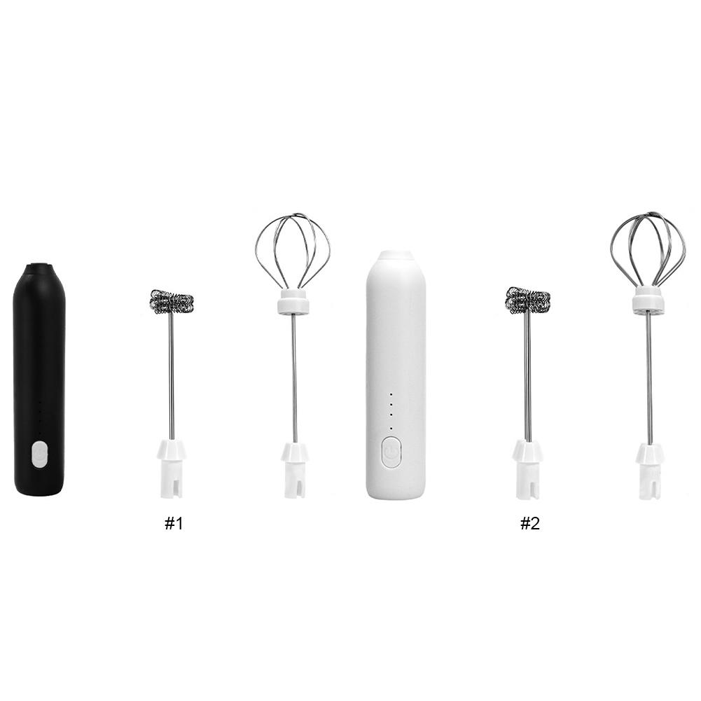Electric Milk Frother USB Charging Wireless Egg Beater 3 Gears Handheld Foam Maker Coffee Whisk Mixer Household Baking Tool