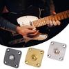 Universal Electric Guitar Output Jacks Base Square Metal Plate 4 Mounting Screws Professional Stability Zinc Alloy