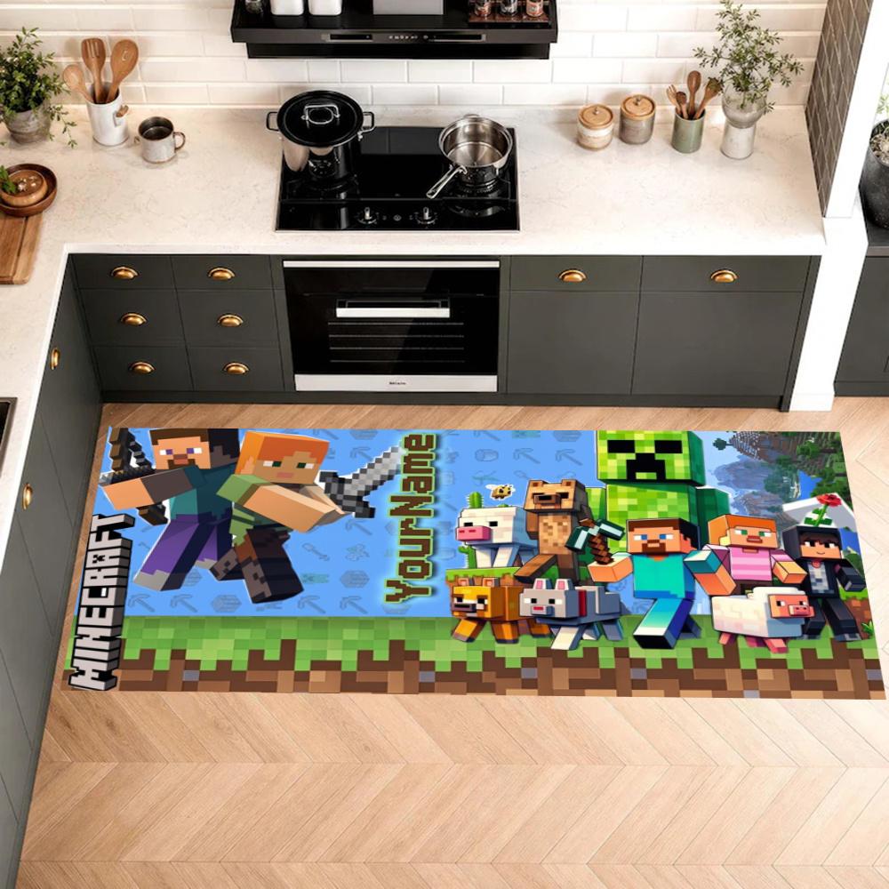 Minecraft Customize Your Name Kitchen Rug Runner Rug Laundry Mat Hallway Entryway The Best Gift Choice