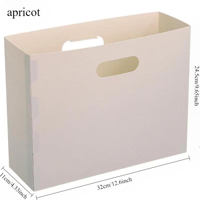 

1pc Plastic Scrapbook Paper Storage Box, Foldable 32*11*24.5cm File Folder, Suitable for Crafts