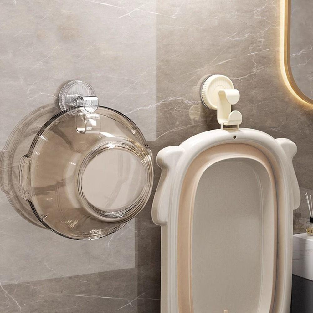 5Pcs Wall Mounted Suction Cup Hooks Waterproof Shower Hooks Practical Washbasin Hook  for Home