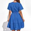 Women's Casual Dresses V Neck Short Sleeve Dress